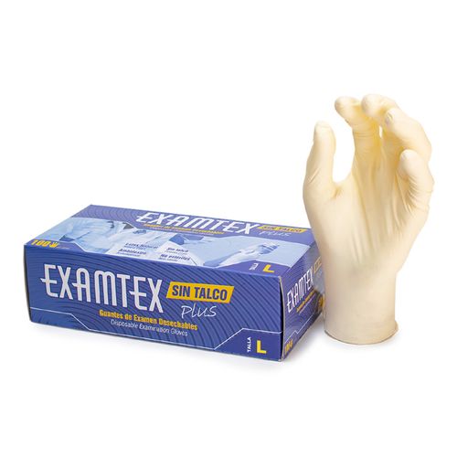 Guante Latex Examtex Plus Talla L Caja X 100 Unidades Protex