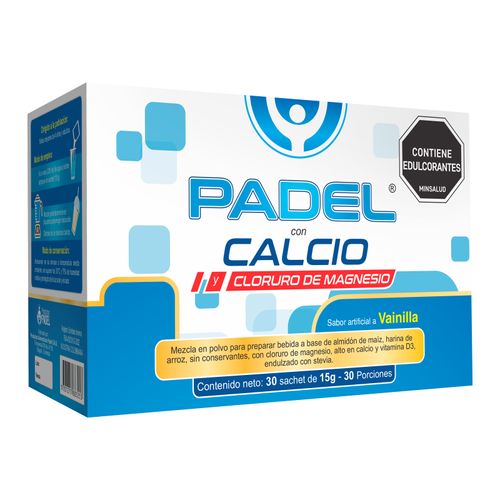 Calcio Y Cloruro De Magnesio Caja X 30 Unidades Sachet 15 Gr Padel