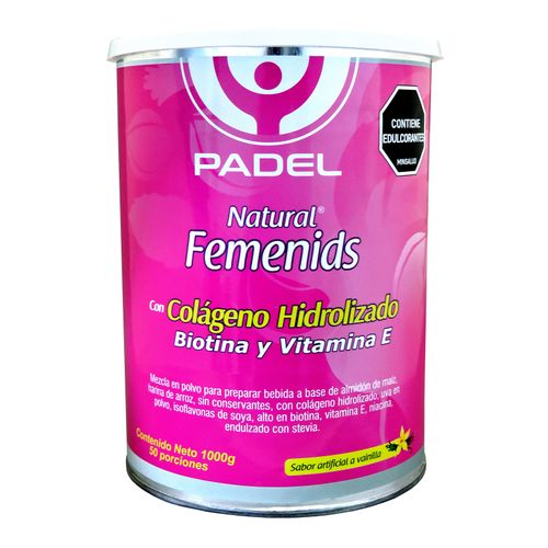 Natural Femenids Colágeno Hidrolizado Con Biotina Tarro X 1000 Gr Padel