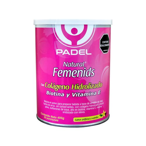 Natural Femenids Colágeno Hidrolizado Con Biotina Tarro X 400 Gr Padel