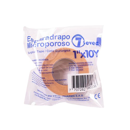 Esparadrapo Microporoso 1 X 10 (Piel) Sevenpharma