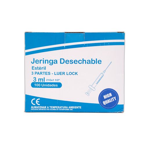 Jeringa 3 Ml 3 Partes Agu 21X1.1/2 Caja X 100 Unidades Begut