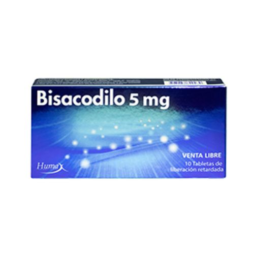 Bisacodilo 5 Mg Caja X 10 Tabletas Humax