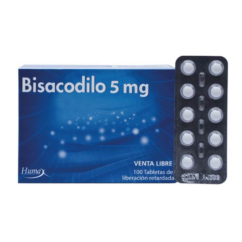 Bisacodilo 5 Mg Caja X 100 Tabletas Humax
