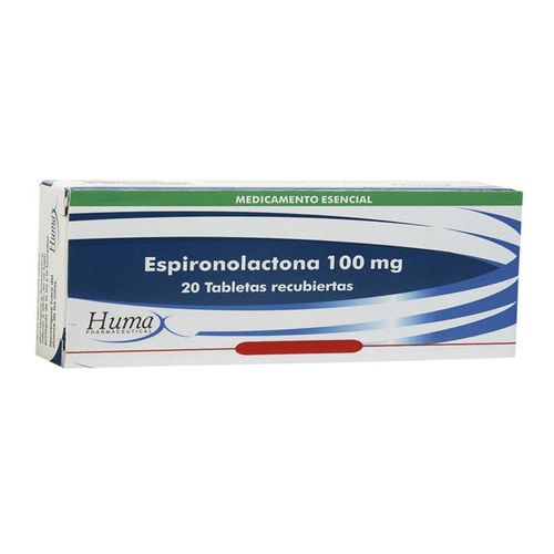 Espironolactona 100 Mg Caja X 20 Tabletas Humax