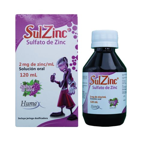 Sulzinc 2 Frasco X 120 Ml Solución Oral Humax