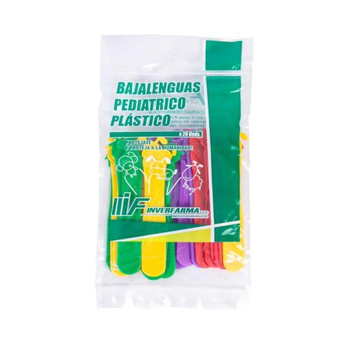 Bajalenguas Plástico Pediátrico Paquete X 20 Unidades Inverfarma