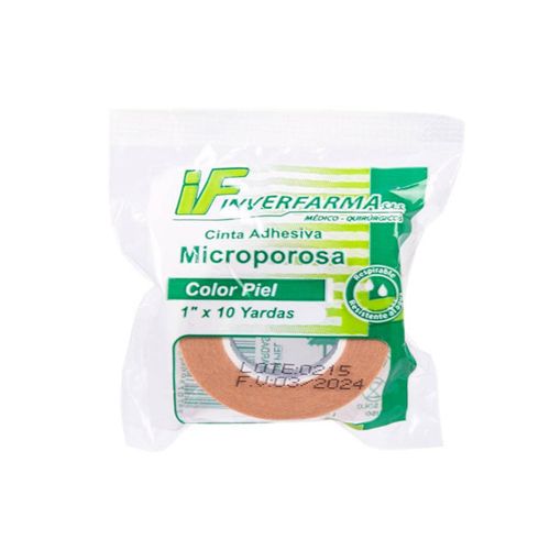 Cinta Microporosa Piel 1X10 Yardas X 1 Inverfarma