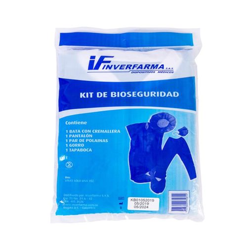 Kit Bioseguridad Bata Pantalón Polaina Gor Tapa Boc Un Inverfarma