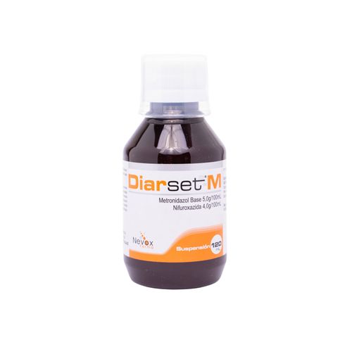 Diarset M Metronidazol Nifuroxazida 4.48 + 8% Frasco X 120 Ml Suspensión Nevox