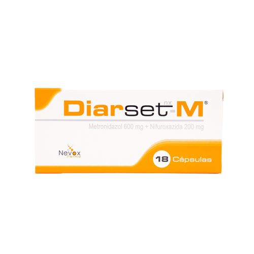 Diarset M Metronidazol Nifuroxazida 600 Mg/200 Mg Caja X 18 Cápsulas Comprimido Nevox