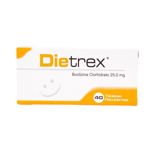 Dietrex Buclizina Clorhidrato 25 Mg Caja X 40 Tabletas Nevox