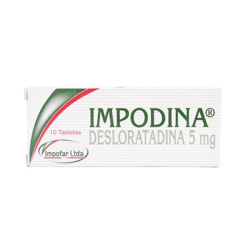 Impodina Desloratadina 5 Mg Caja X 10 Tabletas Comerlat