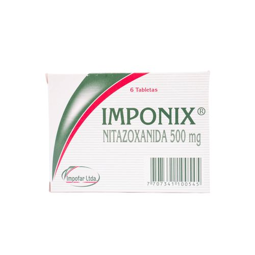 Imponix Nitazoxanida 500 Mg Caja X 6 Tabletas Comerlat