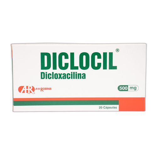 Diclocil Dicloxacilina 500 Mg Caja X 20 Cápsulas Ah Robins