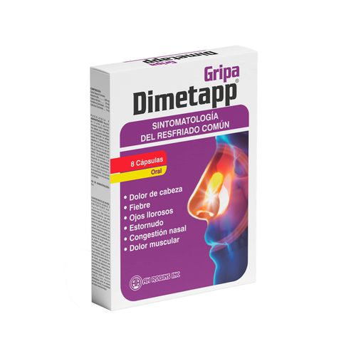 Dimetapp Gripa Etinilestradiol Caja X 8 Cápsulas Ah Robins