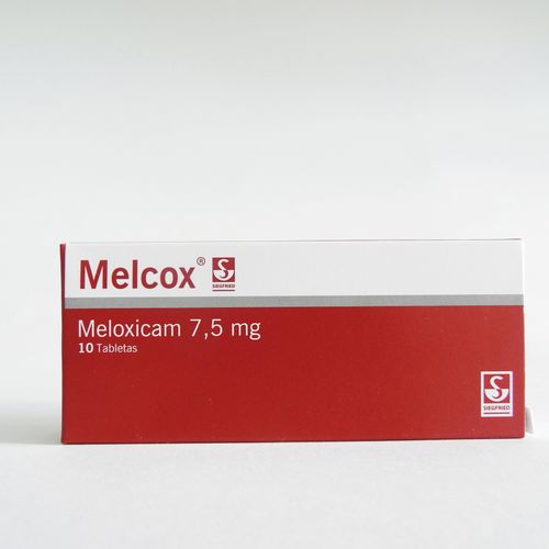 Melcox Meloxicam 7.5 Caja X 10 Tabletas Siegfried