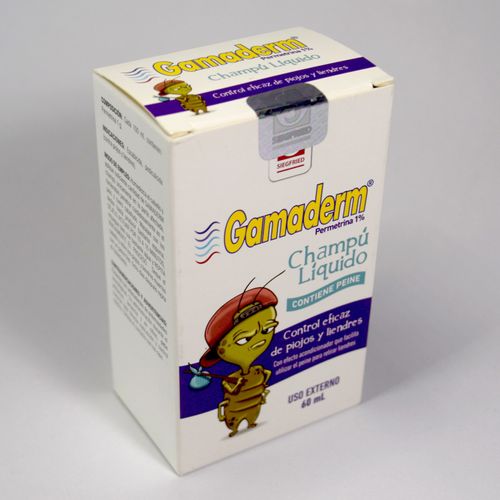 Shampoo Gamaderm Antipiojos Permetrina 1% Frasco X 60 Ml Siegfried