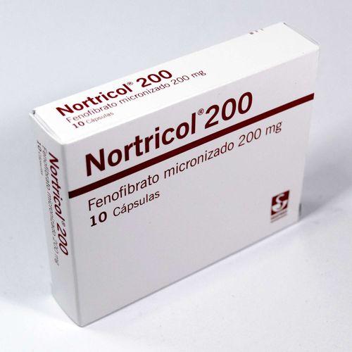 Nortricol Fenofibrato 200 Mg Caja X 10 Comprimidos Cápsula Dura Siegfried