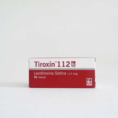 Tiroxin Levotiroxina 112Mcg Caja X 50 Tabletas Siegfried