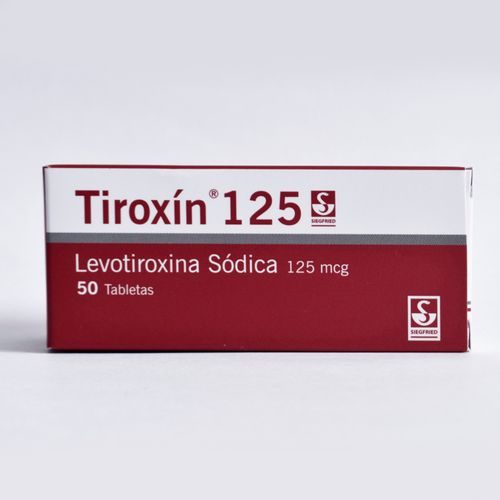 Tiroxin Levotiroxina 125 Mcg Caja X 50 Tabletas Siegfried