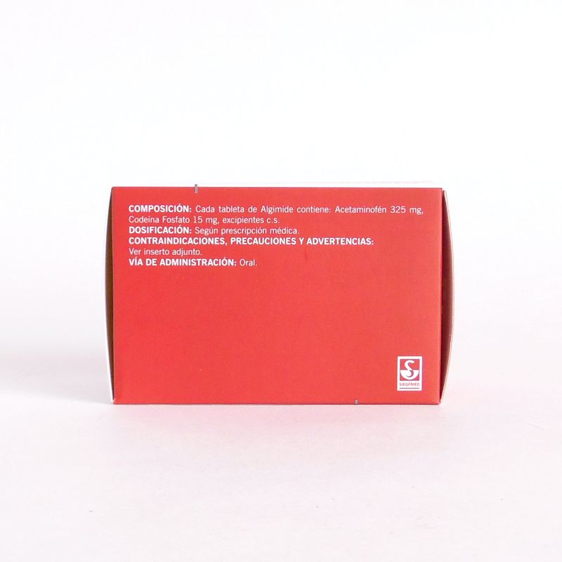 Algimide 325/15 mg 100 Tabletas Regulado