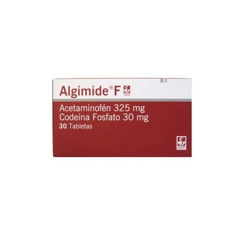Algimide F Acetaminofén + Codeína Fosfato 325Mg/30Mg Caja X 10 Tabletas Siegfried