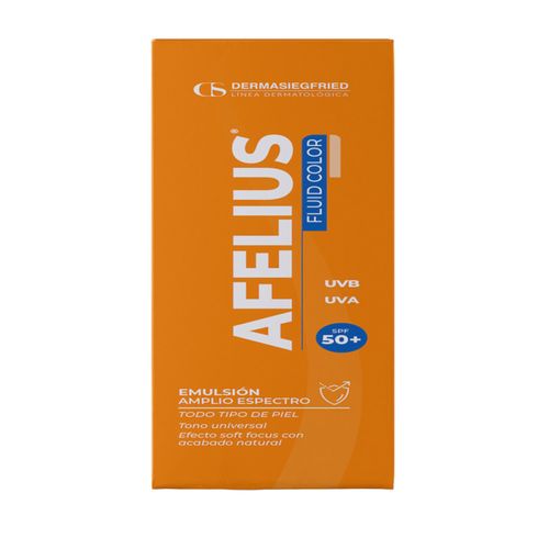 Protector Solar Afelius Fluid Color Emulsión Spf 50+ Tubo X 50 Gr