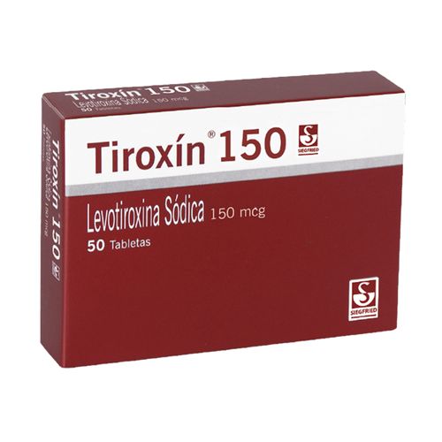 Tiroxin Levotiroxina 150 Mcg Caja X 50 Tabletas Siegfried