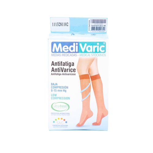 Media Medivaric Rodilla Beige Baja Compresión Talla M X 1 Nti