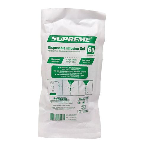Equipo Venoclisis Supreme Microgoteo 60 Gr Protex