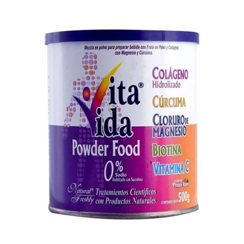 Vita Vida Mezcla En Polvo Fruta Y Colágeno Tarro X 500 Gr Natural Freshly