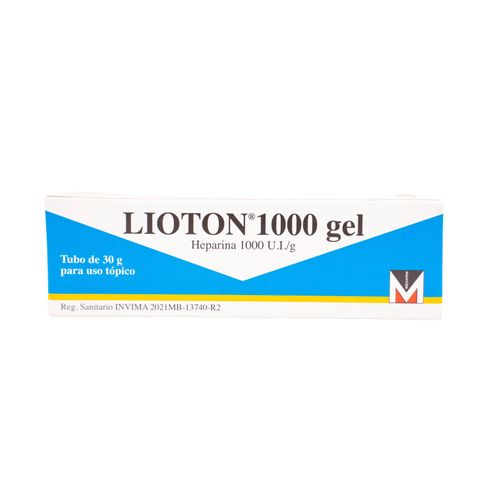Lioton Heparina Sódica 1000 Iu Tubo X 30 Gr Menarini
