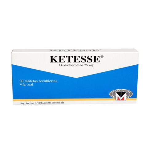 Ketesse Dexketoprofeno 25 Mg Caja X 20 Tabletas Menarini