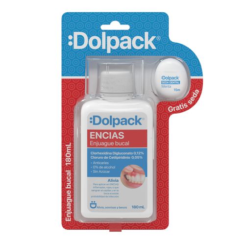 Enjuague Bucal Dolpack Encias Clorhexidina Frasco X 180 Ml Big Medica