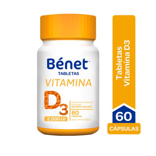 Benet Vitamina D3 2000 Ui 60 Tabletas Nutresa