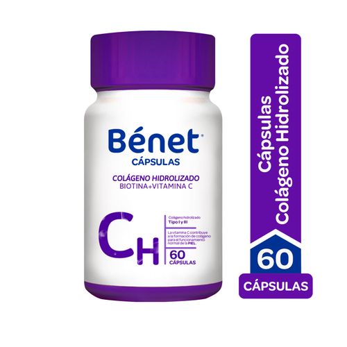 Benet Colágeno Hidrolizado 60 Cápsulas Nutresa
