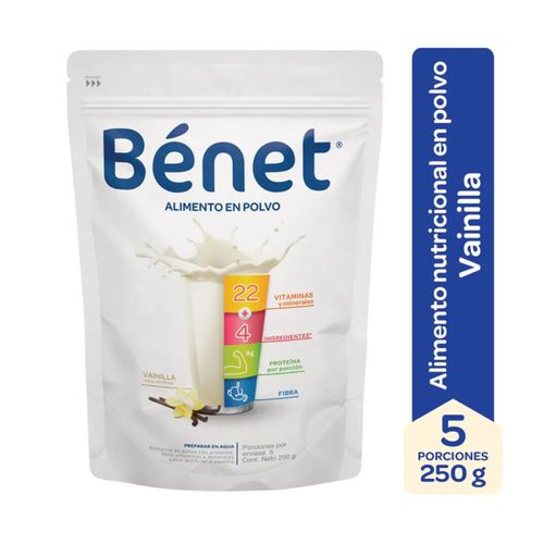 Bebida Polvo Benet Vainilla Doypack X 250 Gr Nutresa
