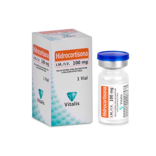 Hidrocortisona 100 Mg Inyectable Caja X 1 Vitalis