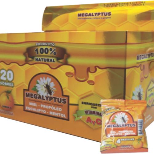 Megalyptus Naranja Caja X 20 Sobre 4 Pastillas Comerlat