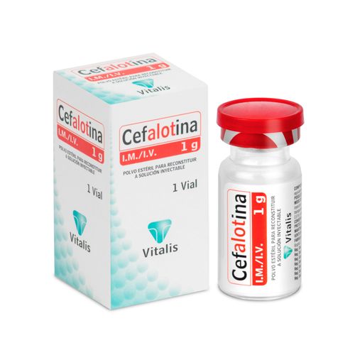 Cefalotina 1 Gr Caja X 1 Ampollas Solución Inyectable Vitalis