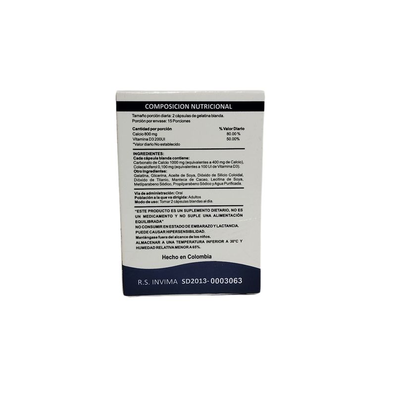 calcio-400---vitamina-d3-caja-x-30-capsulas-naturalmente