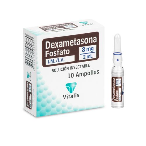 Dexametasona Fosfato 8 Mg/2 Ml Caja X 10 Ampolla Vitalis