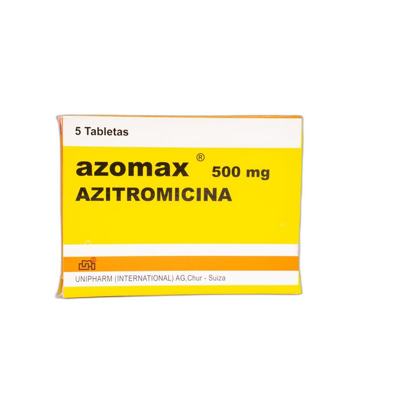 Azomax azitromicina 500 mg 5 unidades