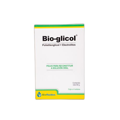 Bio Glicol Con Electrolitos 69 Gr Caja X 4 Sobres Polvo Quibi