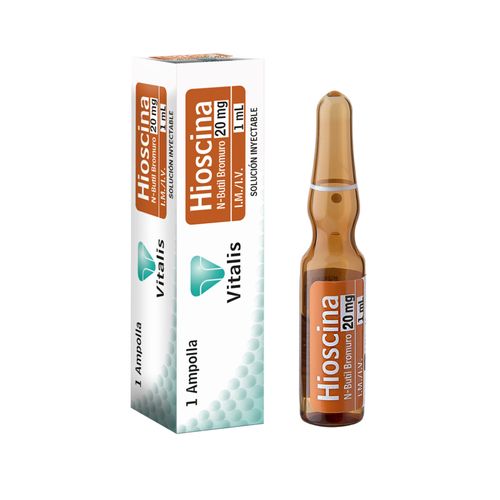 N-Butil Bromuro Hioscina 20Mg/1 Ml Inyectable Caja X Unidad Vitalis