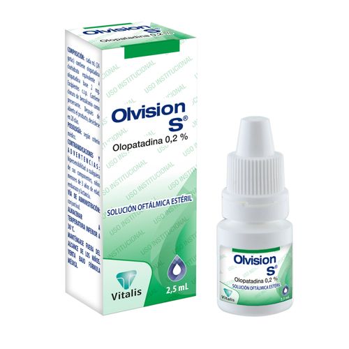 Olvision Oftálmico 0.002 Solución Oftálmica Frasco X 2.5 Ml Olopatadina 2 Mg Vitalis