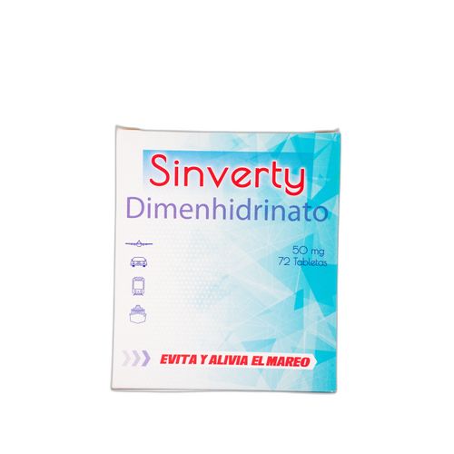 Sinverty Dimenhidrinato 50,0 Mg Caja X 72 Tabletas Profma