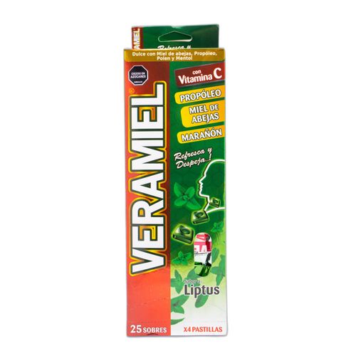 Veramiel Lyptus Caja X 25 Sobre 4 Pastillas Profar