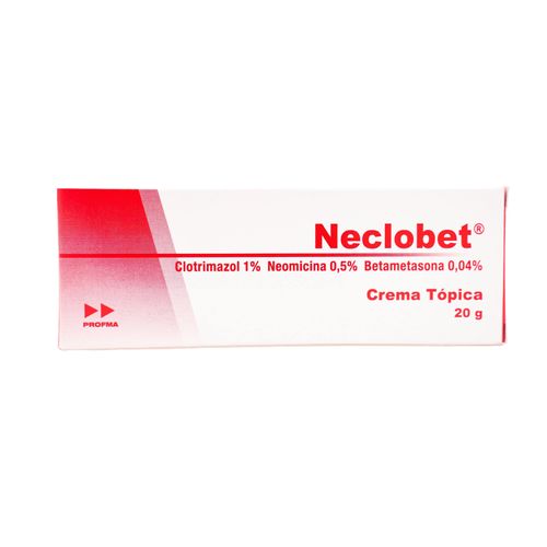 Neclobet Betametasona 0.04 Gr Neomicina 0.5 Gr Clotrimazol 1.0 Gr Crema Tópica Tubo X 20 Gr Profma